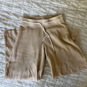 MATE the Label thermal wide leg crop pants — Latte